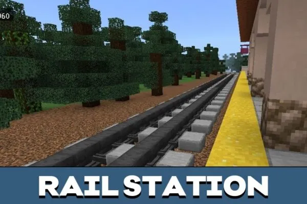 Rail Station from Lance Ville Map for Minecraft PE