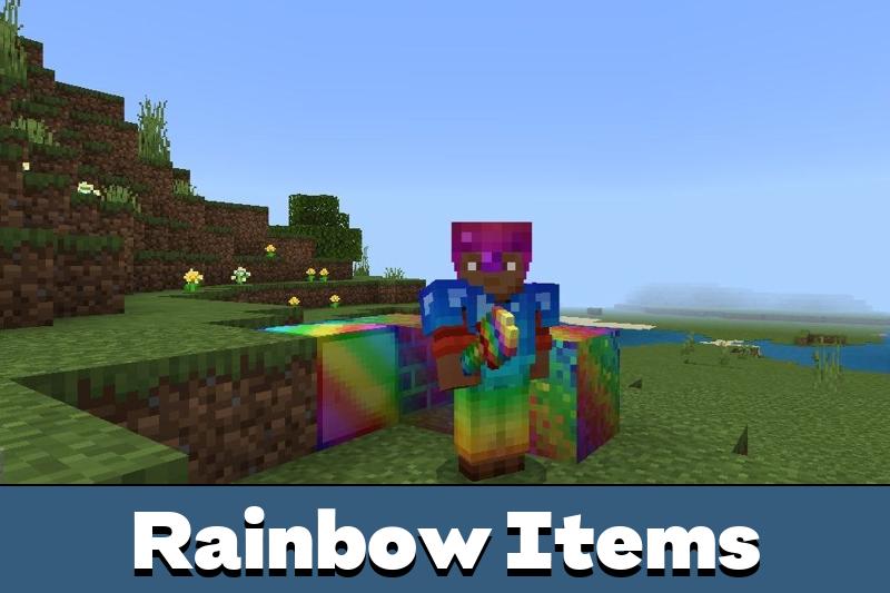 Rainbow Items Mod for Minecraft PE