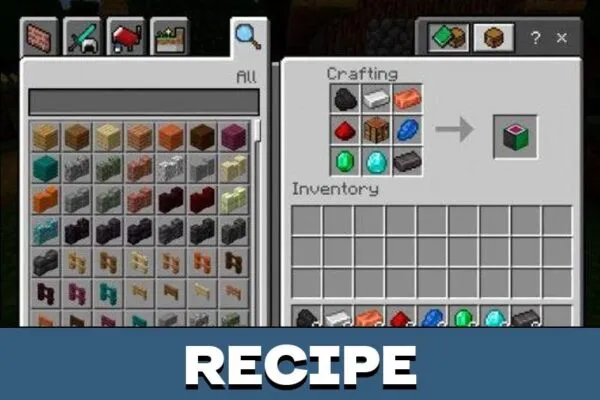 Recipe from Multiplying Items Mod for Minecraft PE