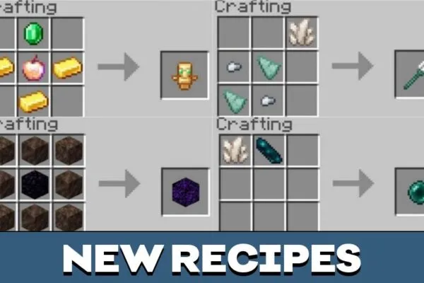 New Recipes from Crafting Book Mod for Minecraft PE