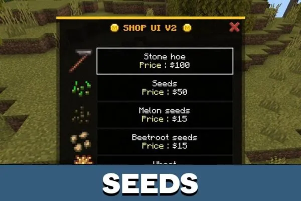 Seeds from Shop UI Mod for Minecraft PE