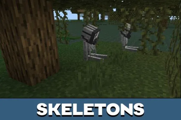 Skeletons from Radioactive Mod for Minecraft PE