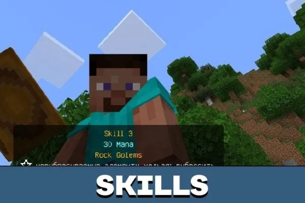 Skills from Earth Magic Mod for Minecraft PE