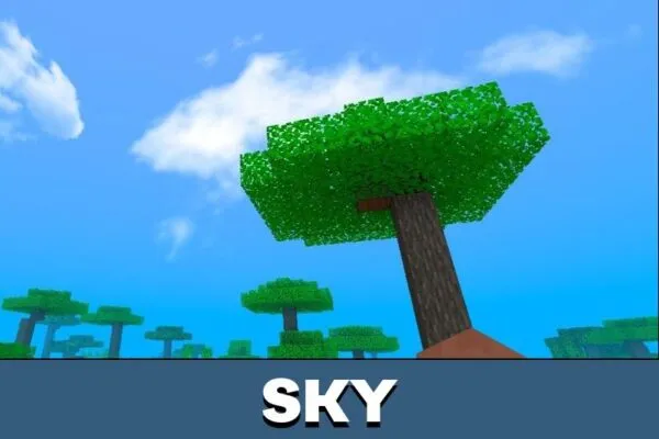 Sky from Cloud Texture Pack for Minecraft PE