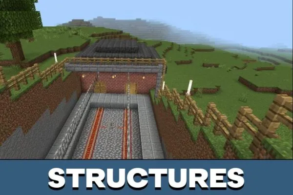 Structures from Train Map for Minecraft PE