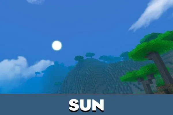 Sun from Cloud Texture Pack for Minecraft PE