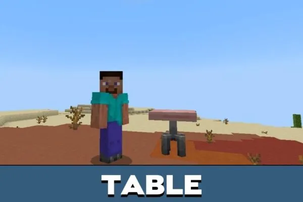 Table from Deco Drop Mod for Minecraft PE