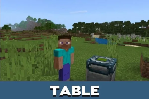 Table from Potion Mod for Minecraft PE