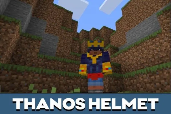 Thanos Helmet from Dharkcraft Mod for Minecraft PE