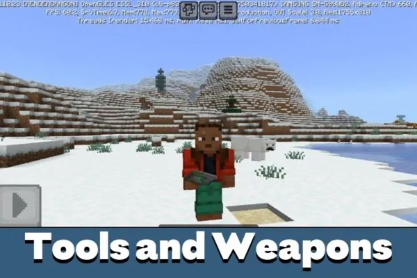 Tools and Weapons from Utility Craft Mod for Minecraft PE