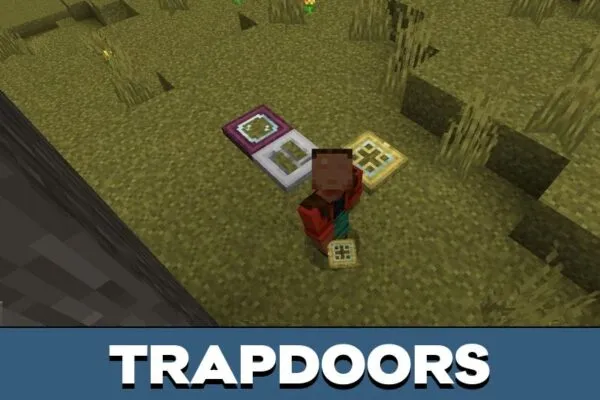 Trapdoors from Ultimate Survival Mod for Minecraft PE