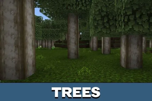 Trees from Dead Nature Texture Pack for Minecraft PE