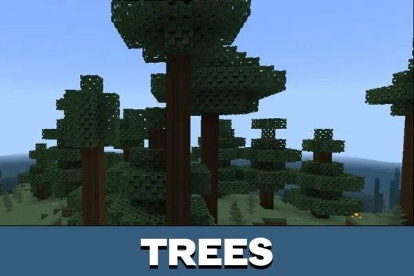 Trees from Paper Cut Out Texture Pack for Minecraft PE