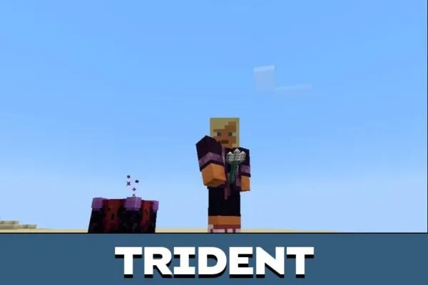 Trident from Enchantment Table Mod for Minecraft PE