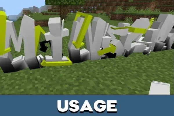 Usage from Graffiti Mod for Minecraft PE