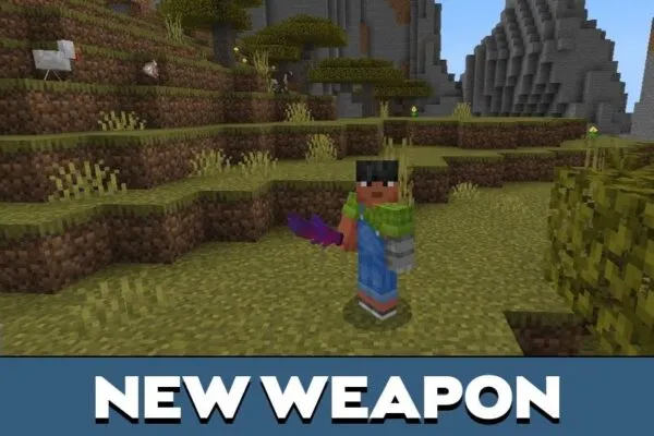 New Weapon from Sung Jin Woo Dagger Mod for Minecraft PE