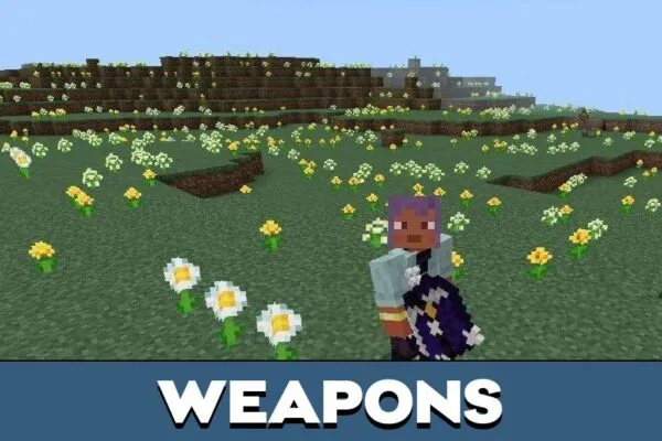 Weapons from Avatar Elements Mod for Minecraft PE