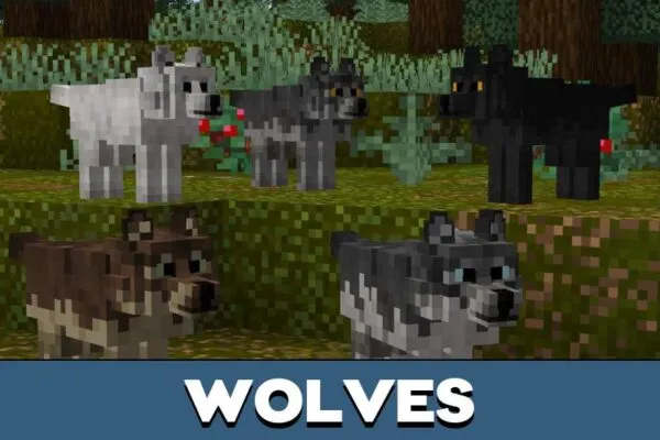 Wolves from Minecraft PE 1.20