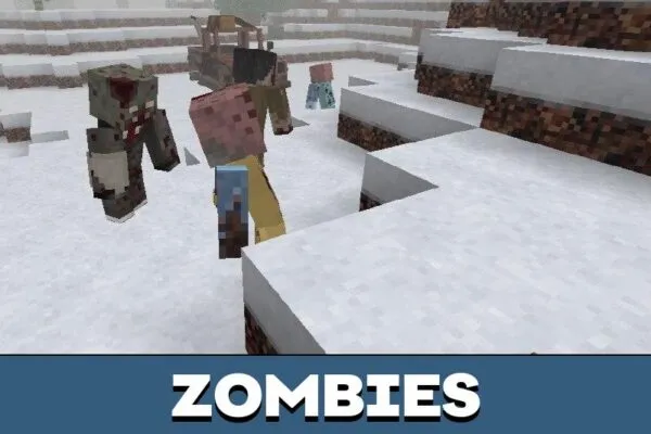 Zombies from Dying Day Mod for Minecraft PE