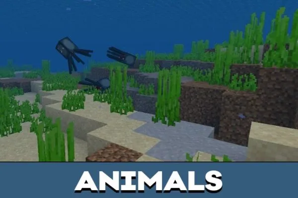 Animals from Endless Ocean Mod for Minecraft PE