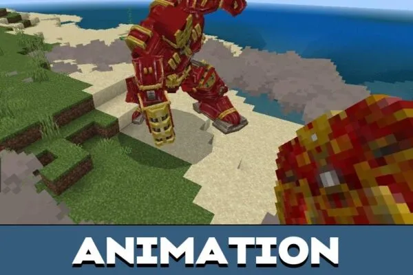 Animations from Hulk Buster Mod for Minecraft PE