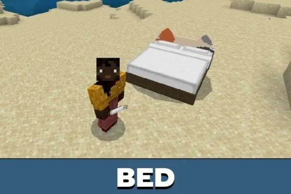 Bed from Cat Decorations Mod for Minecraft PE