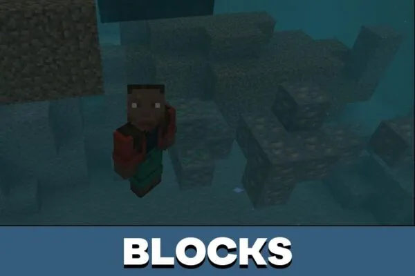 Blocks from All Stone is Water Mod for Minecraft PE