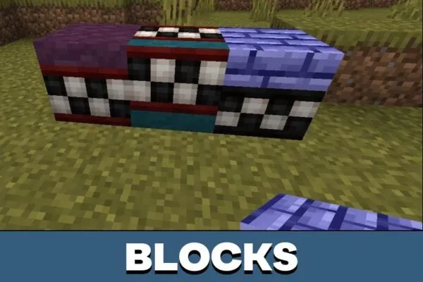 Blocks from FNAF Decor Mod for Minecraft PE