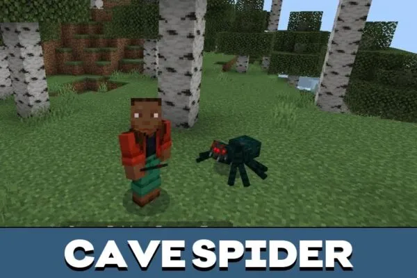 Cave Spider from Harder Mobs Mod for Minecraft PE