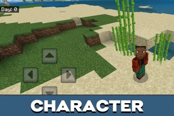 Character from Day Counter Mod for Minecraft PE