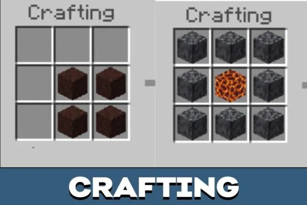 Crafting from Lava Sponge Mod for Minecraft PE