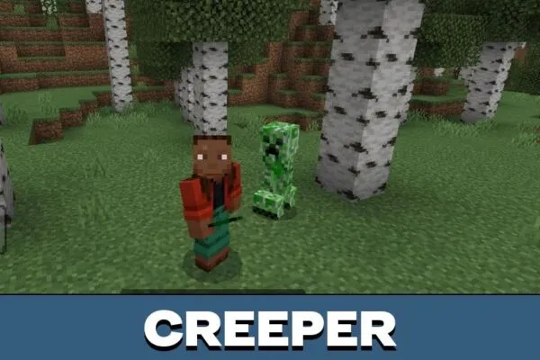 Creeper from Harder Mobs Mod for Minecraft PE