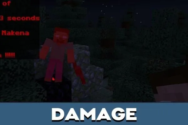 Damage from Herobrine 2 Mod for Minecraft PE