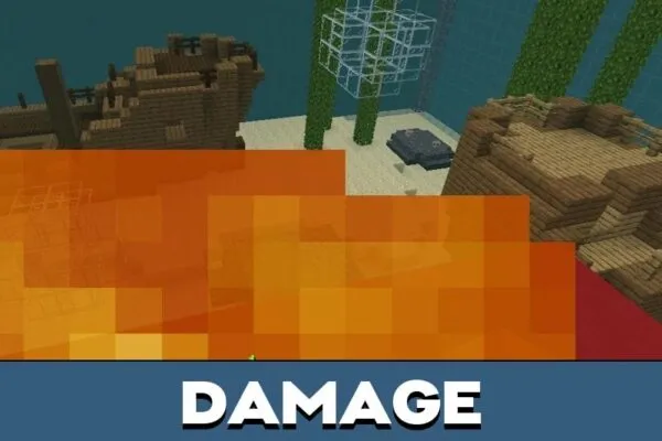 Damage from Survive the Disaster Map for Minecraft PE