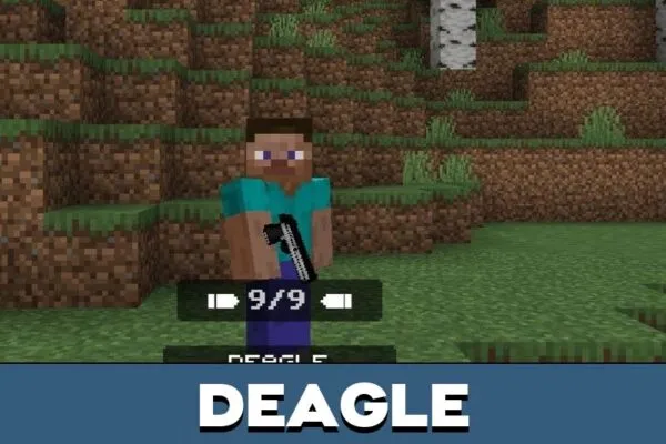 Deagle from Pixelated Guns Mod for Minecraft PE