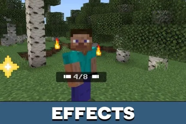 Effects from Pixelated Guns Mod for Minecraft PE