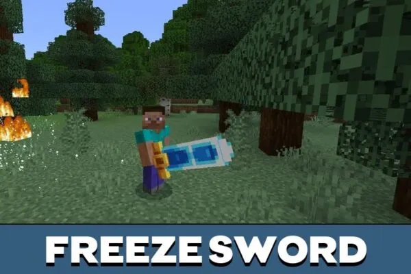 Freeze Sword from Phase Disruptor Tools Mod for Minecraft PE