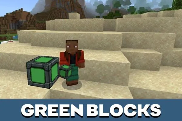 Green Blocks from More Lighting Mod for Minecraft PE