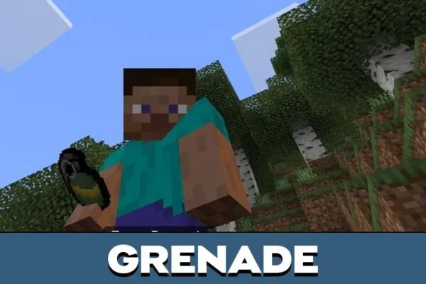 Grenade from Pixelated Guns Mod for Minecraft PE