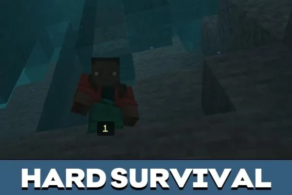 Hard Survival from All Stone is Water Mod for Minecraft PE