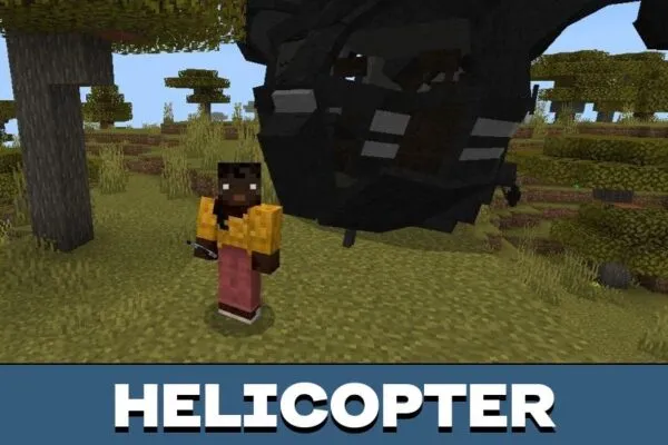 Helicopter from Future Cars Mod for Minecraft PE