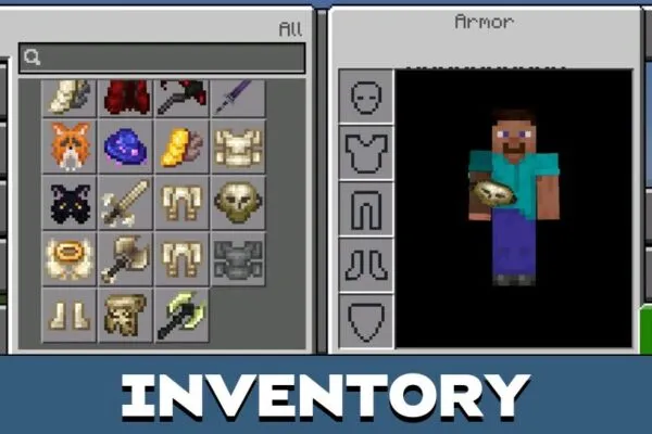 Inventory from Archaism Talismans Mod for Minecraft PE