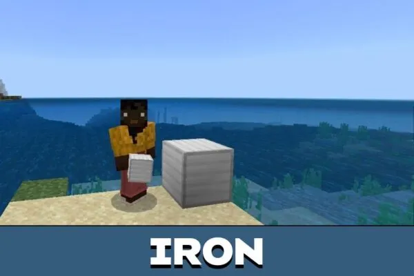 Iron from Islands in Ocean Mod for Minecraft PE