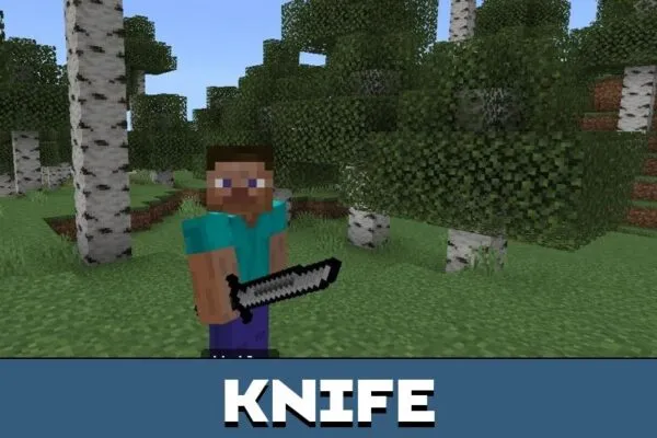 Knife from Pixelated Guns Mod for Minecraft PE