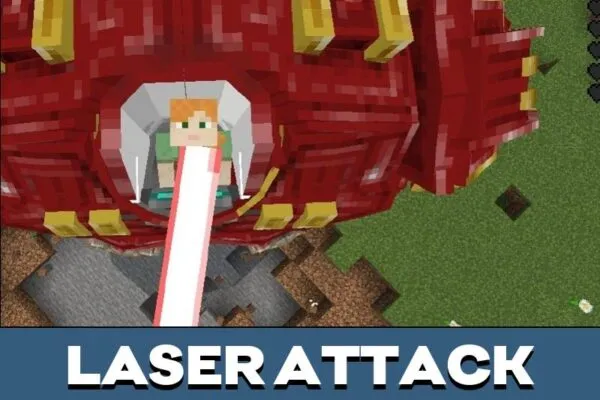 Attack from Hulk Buster Mod for Minecraft PE