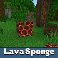 Lava Sponges Mod for Minecraft PE