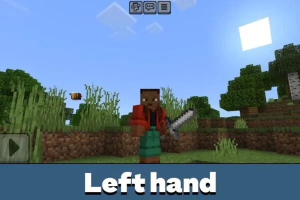 Left from Hand Texture Pack for Minecraft PE