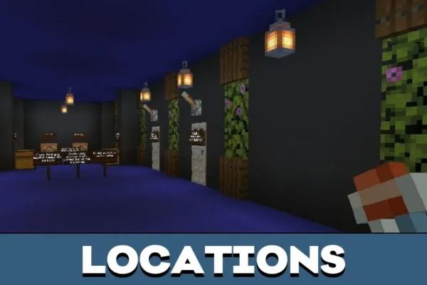 Locations from Achievements Super Map for Minecraft PE