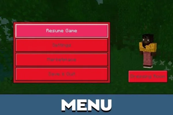 Menu from Pokemon 2 Mod for Minecraft PE