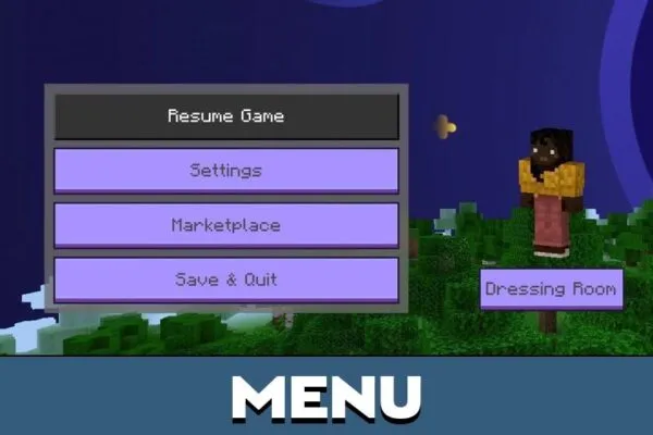 Menu from Shadow Smash Texture Pack for Minecraft PE